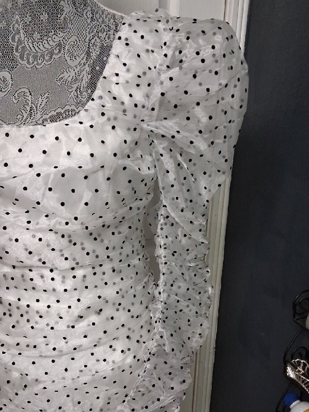 naked wardrobe White Lace Overlay Top - Picture 2 of 7